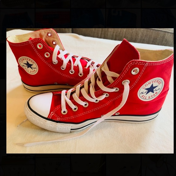 Converse Red High-Top Sneakers - Picture 1 of 5